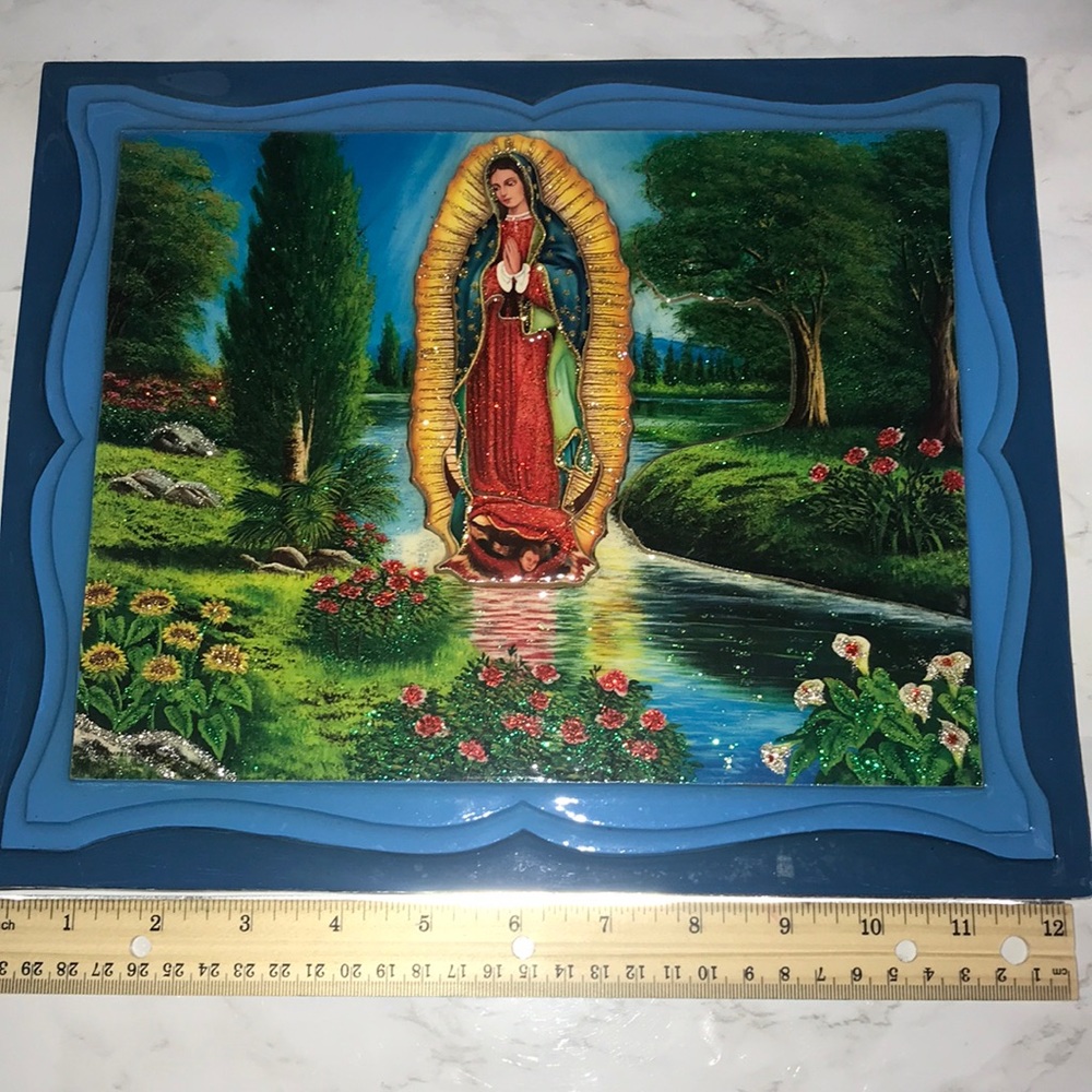 Virgin mary wall handmade  frame